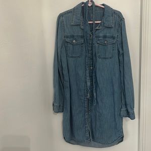 Jean dress fancy color blue size 8/medium in great shape